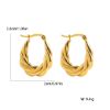 Picture of French-Ins 18K gold-plated titanium croissant-twist hoops