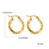 Picture of French-Ins 18K gold-plated titanium croissant-twist hoops