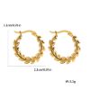 Picture of French-Ins 18K gold-plated titanium croissant-twist hoops