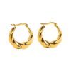 Picture of French-Ins 18K gold-plated titanium croissant-twist hoops