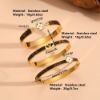 Picture of Titanium-steel micro-pave flower hollow-out lightweight luxury bracelet