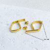 Picture of New hypoallergenic titanium geo hoops, vacuum 18K gold