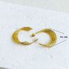 Picture of New hypoallergenic titanium geo hoops, vacuum 18K gold