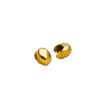 Picture of 18K gold titanium huggies—sphere, oval & heart trio