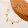 Picture of Boho beach anklet—metal letters, crystals, bells
