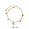 Picture of Boho beach anklet—metal letters, crystals, bells