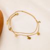 Picture of Boho beach anklet—metal letters, crystals, bells