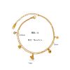 Picture of Boho beach anklet—metal letters, crystals, bells