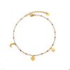 Picture of Star-moon-heart necklace & geometric beaded anklet