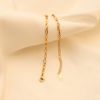 Picture of 18K gold smiley-cube-prince anklet—tarnish-free luxe