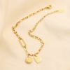 Picture of 18K gold smiley-cube-prince anklet—tarnish-free luxe