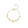 Picture of Euro-chic daisy anklet—titanium-steel shine that never wilts