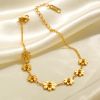 Picture of Euro-chic daisy anklet—titanium-steel shine that never wilts