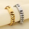 Picture of Stainless-steel Cuban chain with 18K gold plated