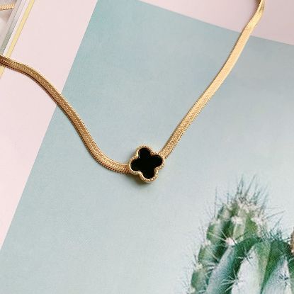 Picture of Titanium Four-Leaf Clover Necklace