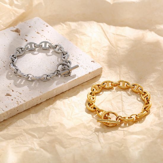 Picture of Titanium steel Cuban-link bracelet for couples