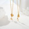 Picture of 18K Gold-Plated Titanium “Mini Gold Bar” Necklace