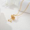 Picture of 18K Gold-Plated Titanium “Mini Gold Bar” Necklace