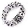Picture of 316L titanium-steel Cuban-link bracelet with skeleton