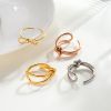 Picture of Stainless-steel knot ring—fade-proof, open-band, mix-and-match