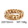 Picture of 316L titanium-steel Cuban-link bracelet with skeleton