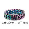Picture of 316L titanium-steel Cuban-link bracelet with skeleton