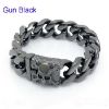 Picture of 316L titanium-steel Cuban-link bracelet with skeleton