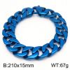 Picture of 316L stainless steel polished dopamine color cuban chain