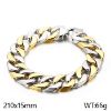 Picture of 316L stainless steel polished dopamine color cuban chain