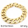 Picture of 316L stainless steel polished dopamine color cuban chain