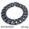 Picture of 316L stainless steel polished dopamine color cuban chain