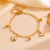 Picture of Titanium-steel heart, star & butterfly charms bracelet