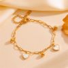 Picture of Titanium-steel heart, star & butterfly charms bracelet