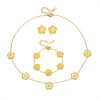 Picture of Titanium-steel lucky five-leaf pendant bracelet set