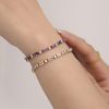 Picture of Chic Multicolor Zircon Bar Bracelet – 18K Gold-Plated Stainless Steel