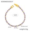 Picture of Chic Multicolor Zircon Bar Bracelet – 18K Gold-Plated Stainless Steel