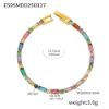 Picture of Chic Multicolor Zircon Bar Bracelet – 18K Gold-Plated Stainless Steel