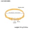 Picture of Euro-US Style Chic 5A CZ Pave Hinged Bangle - in titanium steel