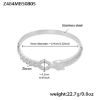 Picture of Euro-US Style Chic 5A CZ Pave Hinged Bangle - in titanium steel