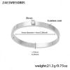 Picture of Euro-US Style Chic 5A CZ Pave Hinged Bangle - in titanium steel