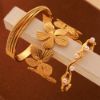 Picture of 18K Gold-Plated Free Lightweight Textured Bangles