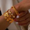Picture of 18K Gold-Plated Free Lightweight Textured Bangles