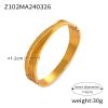 Picture of 18K Gold-Plated Free Lightweight Textured Bangles