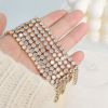 Picture of EU-US ins-style cool-luxe tennis bracelet-5A zircons in titanium steel
