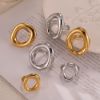 Picture of Minimalist hollow-cut off-round ring—gold-plated titanium