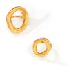 Picture of Minimalist hollow-cut off-round ring—gold-plated titanium