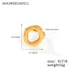 Picture of Minimalist hollow-cut off-round ring—gold-plated titanium