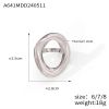 Picture of Minimalist hollow-cut off-round ring—gold-plated titanium