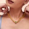 Picture of German heavy-craft matte-gold multi-layer chain necklace & bracelet set