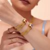 Picture of German heavy-craft matte-gold multi-layer chain necklace & bracelet set